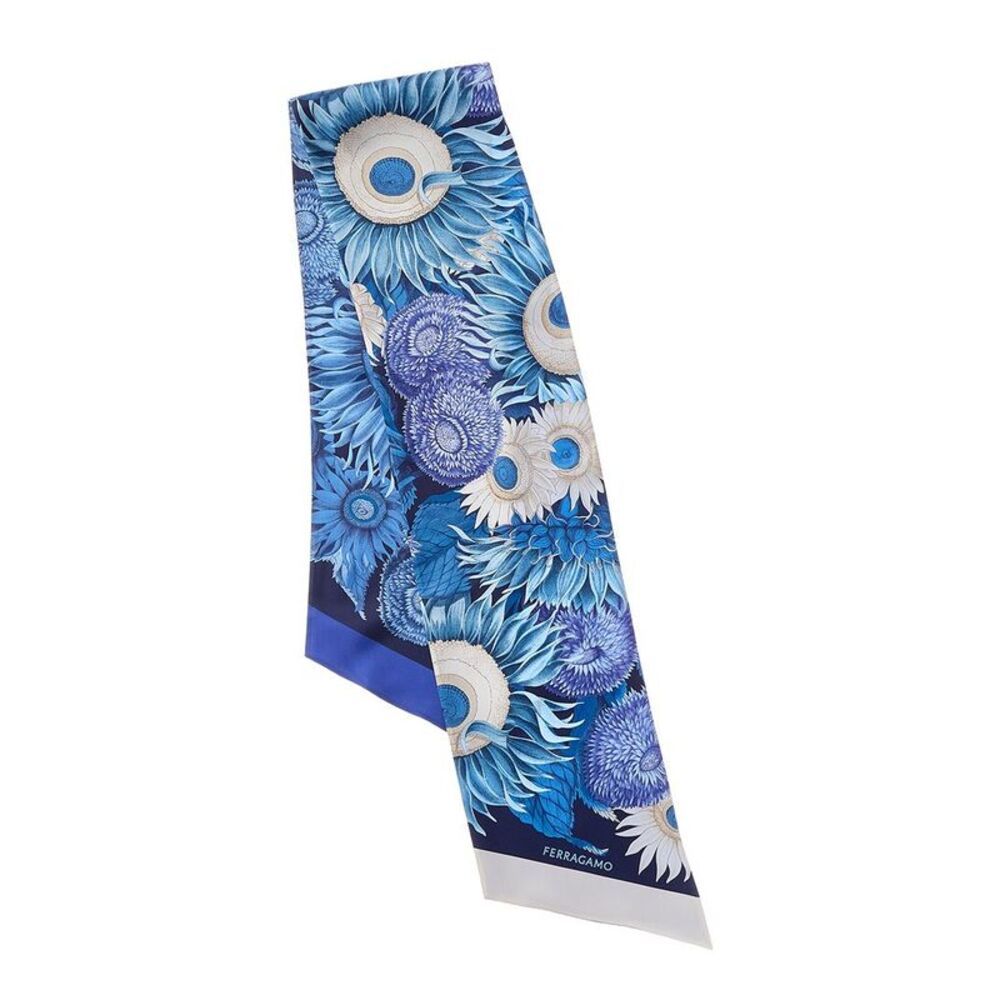 Ferragamo Sunflower Print Silk Scarf
